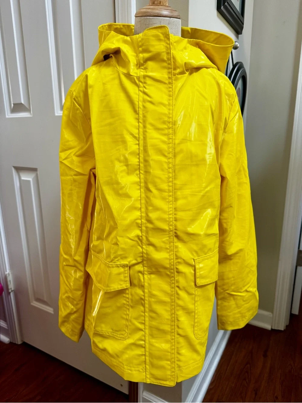 ☔️ GapKids Yellow Slicker Raincoat 🧥 Hooded Jacket Classic Style | Lined